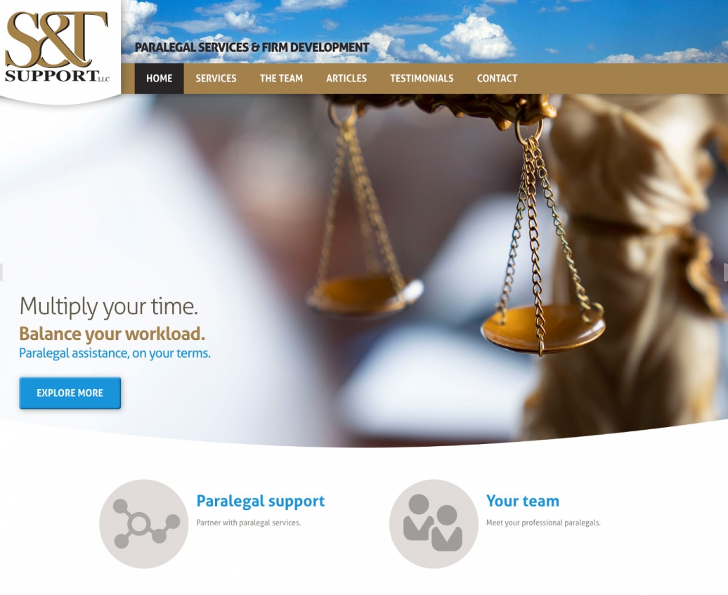 S & T Support Website Design, Branding, and Development
