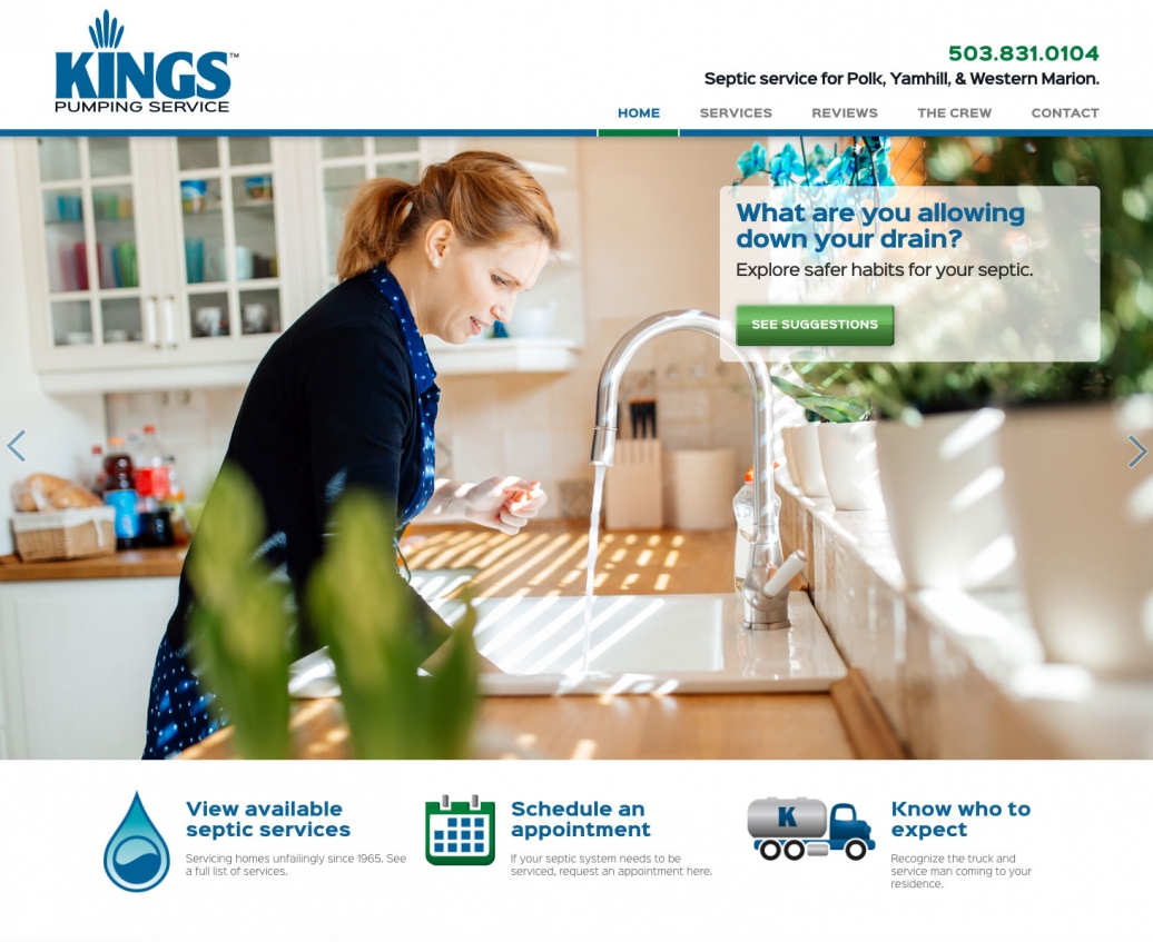 King's Pumping Services Website Design, Branding, and Development