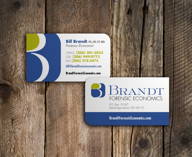 Brandt Forensic Economics Business Card Design